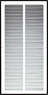 Steel Return Air Grille – HVAC Cold Air Intake Vent Cover, White | Out. Dim.: 15-3/4"W X 31-3/4"H