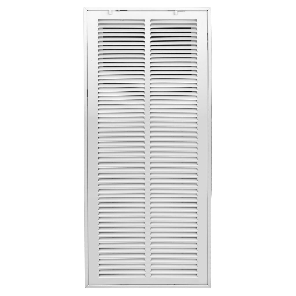 airgrilles 14" x 30" duct opening  -  steel return air filter grille for sidewall and ceiling hnd-rafg1-wh-14x30 752505979663 - 1
