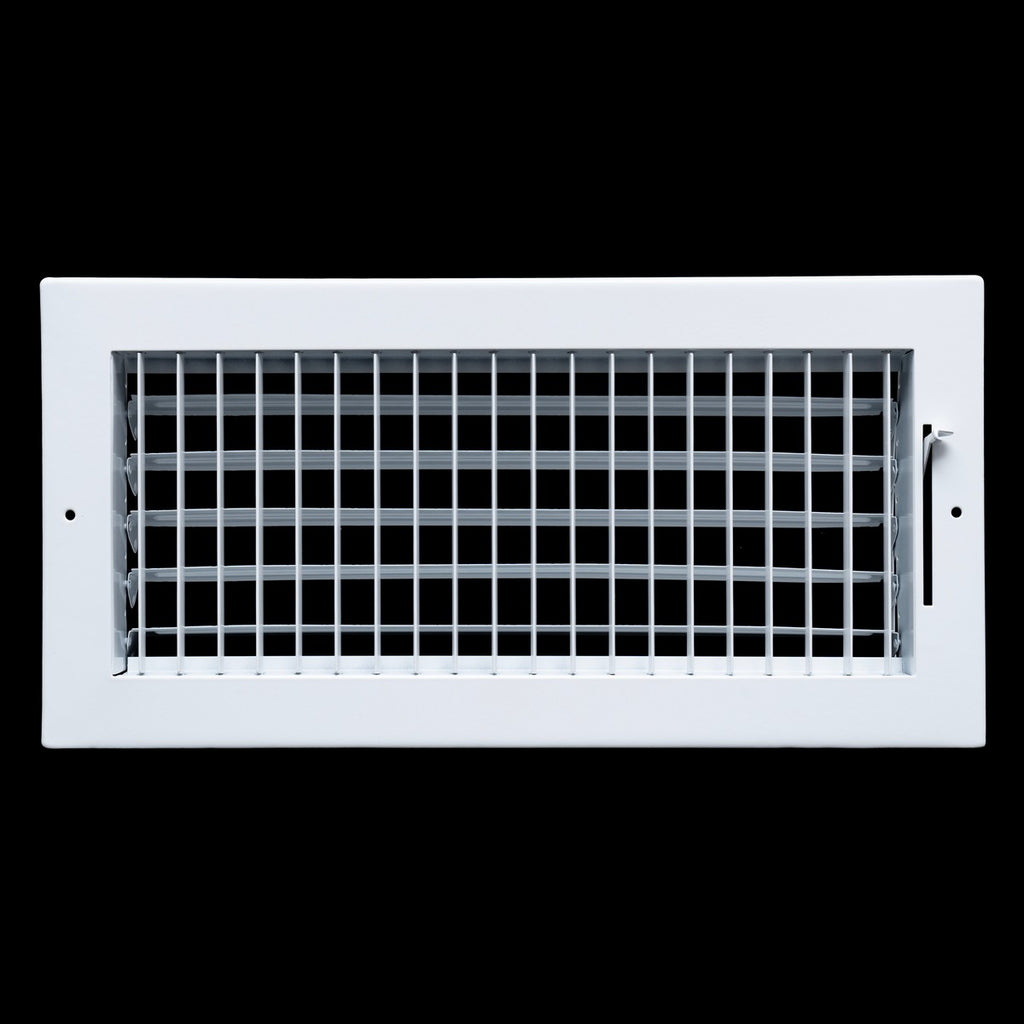 14x6 Steel Adjustable Air Vent Cover | Supply Register for Wall & Ceiling | White | Outer Dimension: 15-3/4"W X 7-3/4"H