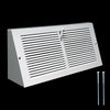 Handua Steel Triangular Baseboard Return Air Supply Grille with Damper | Air Register Vent Cover Grill | 3.75" Depth | White
