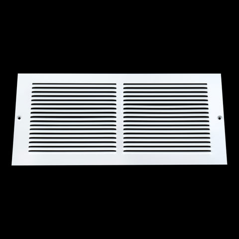 14"W x 6"H [Duct Opening] Steel Triangular Baseboard Return Air Grille | Air Register Vent Cover Grill | 3.75" Depth | White | Outer Dimensions: 15-3/4" x 6-5/8"