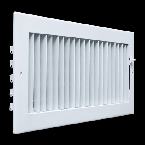 14x6 Steel Adjustable Air Vent Cover | Supply Register for Wall & Ceiling | White | Outer Dimension: 15-3/4"W X 7-3/4"H