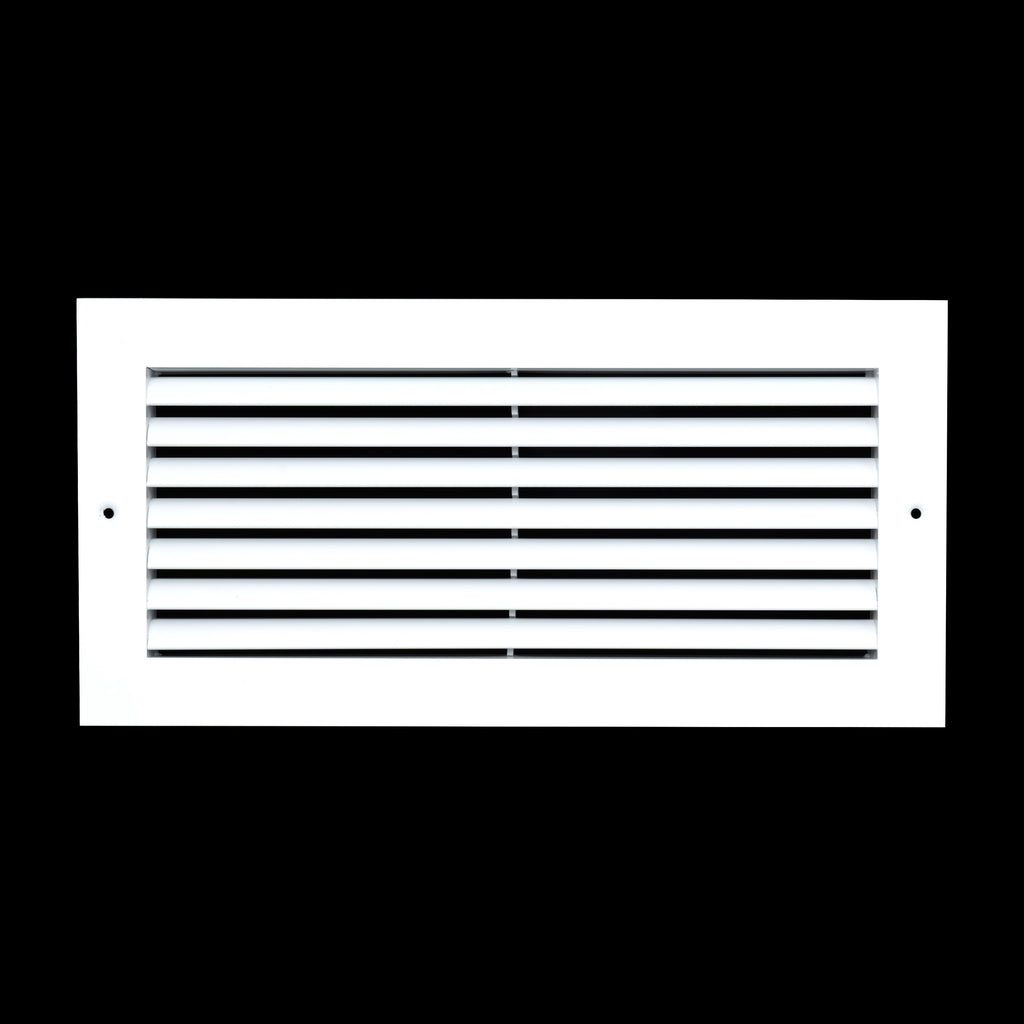 14"x6" Premium Aluminum Return Air Grille – Rust-Free HVAC Vent Cover for Wall & Ceiling | White | Out. Dim.: 15-13/16"W X 7-13/16"H