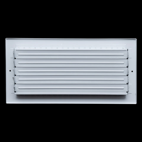 14x6 Steel Adjustable Air Vent Cover | Supply Register for Wall & Ceiling | White | Outer Dimension: 15-3/4"W X 7-3/4"H