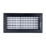 14x6 Steel Adjustable Air Vent Cover | Supply Register for Wall & Ceiling | Black | Outer Dimension: 15-3/4"W X 7-3/4"H