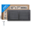 Handua Steel Return Air Grille | Vent Cover Grill for Sidewall and Ceiling | Black