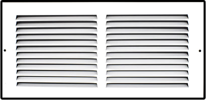 14" X 6" Duct Opening | Steel Return Air Grille for Sidewall and Ceiling | Outer Dimensions: 15.75"W X 7.75"H