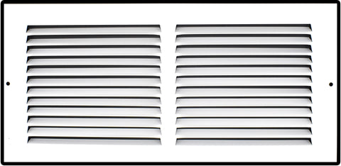 Steel Return Air Grille – HVAC Cold Air Intake Vent Cover, White | Out. Dim.: 15-3/4"W X 7-3/4"H