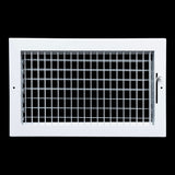 14x8 Steel Adjustable Air Vent Cover | Supply Register for Wall & Ceiling | White | Outer Dimension: 15-3/4"W X 9-3/4"H