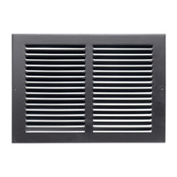 Fits 14x8 Duct Opening | Steel Return Air Grille by Handua | Vent Cover Grill for Sidewall and Ceiling | Black | HVAC Cold Air Intake Grille | Outer Dimensions: 15.75"W X 9.75"