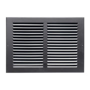 14 x 8-inch Black Steel flat stamped return grille, front view