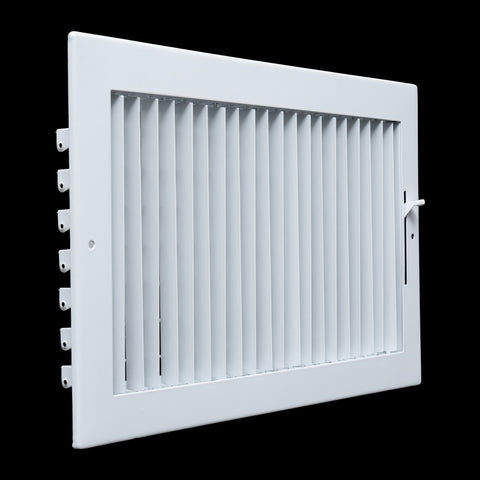 14x8 Steel Adjustable Air Vent Cover | Supply Register for Wall & Ceiling | White | Outer Dimension: 15-3/4"W X 9-3/4"H