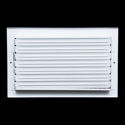14x8 Steel Adjustable Air Vent Cover | Supply Register for Wall & Ceiling | White | Outer Dimension: 15-3/4"W X 9-3/4"H