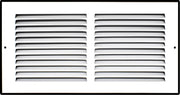 14 x 8-inch White Steel flat stamped return grille, front view