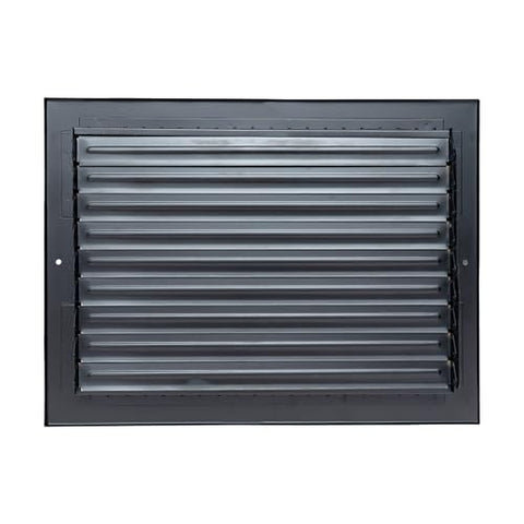 Fits 10x8 Duct Opening Steel Adjustable Air Supply Grille by Handua | Register Vent Cover Grill for Sidewall and Ceiling | Black | Outer Dimensions: 11.75" X 9.75"
