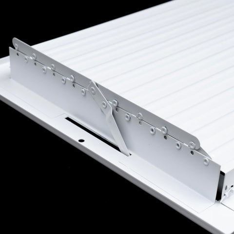 10 x 8-inch White Steel adjustable supply register, damper mechanism detail