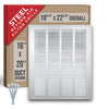 Handua HVAC Steel Return Air Filter Grille [Removable Face Door] for 1-inch Filters Vent Cover Grill for 1-inch Filter, White