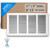 Handua Steel Return Air Grille | Vent Cover Grill for Sidewall and Ceiling, White