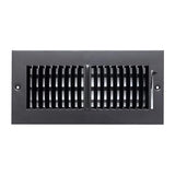 Fits 12x4 Duct Opening 2 Way Steel Air Supply Diffuser | Register Vent Cover Grille for Sidewall and Ceiling | Black | Outer Dimensions: 13.75" X 5.75"