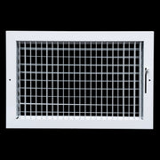 16 x 10-inch White Steel adjustable supply register, front view