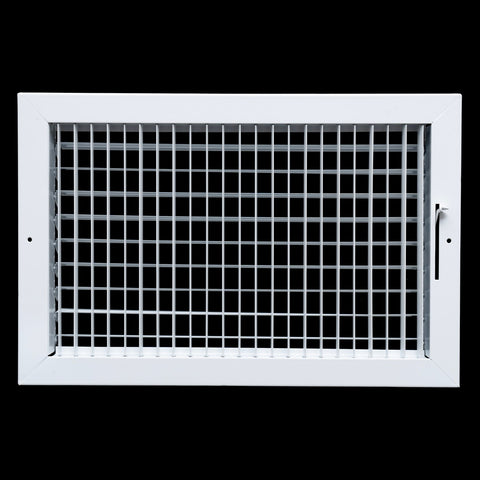 16x10 Steel Adjustable Air Vent Cover | Supply Register for Wall & Ceiling | White | Outer Dimension: 17-3/4"W X 11-3/4"H