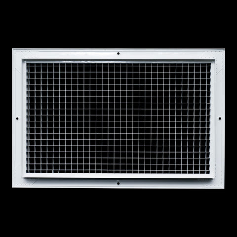 16" x 16" [Duct Opening] Aluminum Return Air Grille | Rust Proof Eggcrate Vent Cover Grill for Sidewall and Ceiling, White | Outer Dimensions: 17.75" X 17.75"