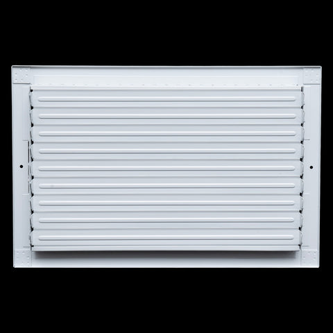 16x10 Steel Adjustable Air Vent Cover | Supply Register for Wall & Ceiling | White | Outer Dimension: 17-3/4"W X 11-3/4"H