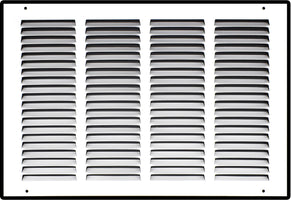 16" X 10" Duct Opening | Steel Return Air Grille for Sidewall and Ceiling | Outer Dimensions: 17.75"W X 11.75"H