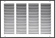 16 x 10-inch White Steel flat stamped return grille, front view