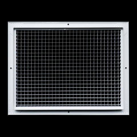 16" x 12" [Duct Opening] Aluminum Return Air Grille | Rust Proof Eggcrate Vent Cover Grill for Sidewall and Ceiling, White | Outer Dimensions: 17.75" X 13.75"