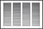 16 x 12-inch White Steel flat stamped return grille, front view