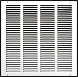 Steel Return Air Grille – HVAC Cold Air Intake Vent Cover, White | Out. Dim.: 17-3/4"W X 17-3/4"H
