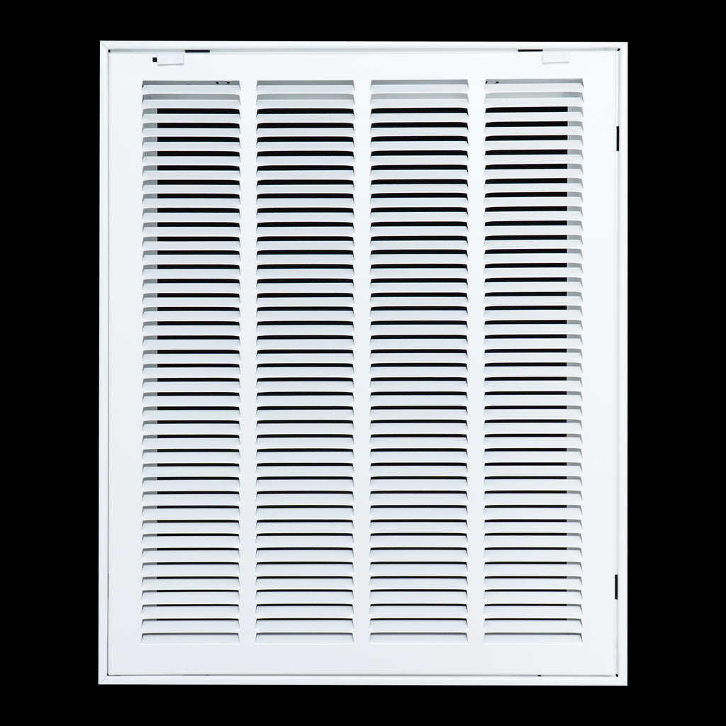 16"x20" Steel Return Air Filter Grille | Removable Door for 1" Filters | White HVAC Vent Cover | Out. Dim.: 18-5/8"W X 22-5/8"H
