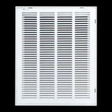16"x20" Steel Return Air Filter Grille | Removable Door for 1" Filters | White HVAC Vent Cover | Out. Dim.: 18-5/8"W X 22-5/8"H