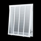 16"x20" White Steel Return Air Filter Grille, Removable Door, for 1-Inch Filters