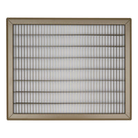 16"W x 20"H [Duct Opening] Return Air Floor Grille | Vent Cover Grill for Floor - Brown| Outer Dimensions: 17.75"W X 21.75"H