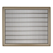 16 x 20-inch Brown Steel heavy duty return floor register, front view