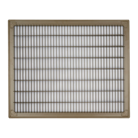 16"W x 20"H [Duct Opening] Return Air Floor Grille | Vent Cover Grill for Floor - Brown| Outer Dimensions: 17.75"W X 21.75"H