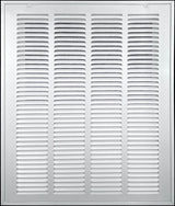 16"x20" Steel Return Air Filter Grille | Removable Door for 1" Filters | White HVAC Vent Cover | Out. Dim.: 18-5/8"W X 22-5/8"H