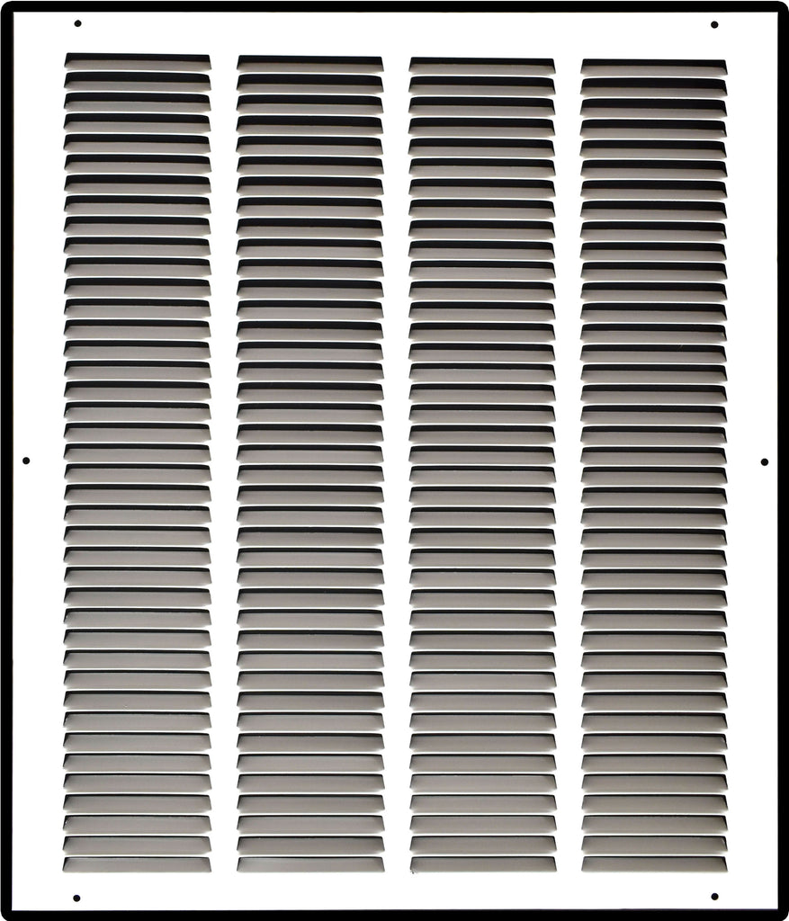 Steel Return Air Grille – HVAC Cold Air Intake Vent Cover, White | Out. Dim.: 17-3/4"W X 21-3/4"H