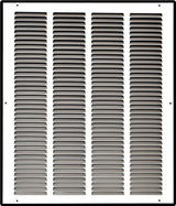 Steel Return Air Grille – HVAC Cold Air Intake Vent Cover, White | Out. Dim.: 17-3/4"W X 21-3/4"H