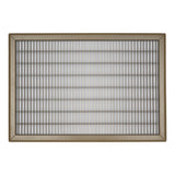 16"x24" Heavy Duty Return Air Floor Grille | Walkable Brown | Out. Dim.: 17-3/4"W X 25-3/4"H