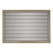 16 x 24-inch Brown Steel heavy duty return floor register, front view