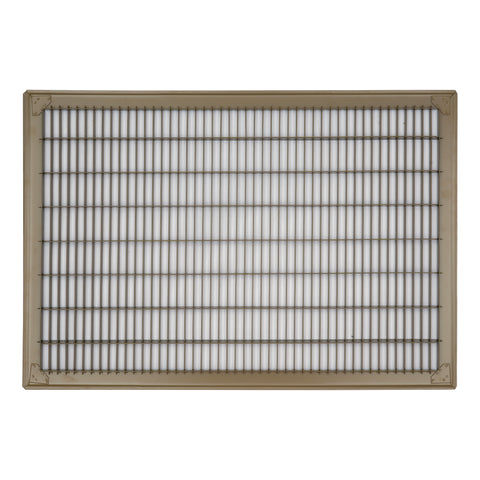 16"W x 24"H [Duct Opening] Return Air Floor Grille | Vent Cover Grill for Floor - Brown| Outer Dimensions: 17.75"W X 25.75"H