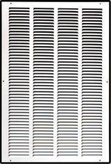 Steel Return Air Grille – HVAC Cold Air Intake Vent Cover, White | Out. Dim.: 17-3/4"W X 26-3/4"H