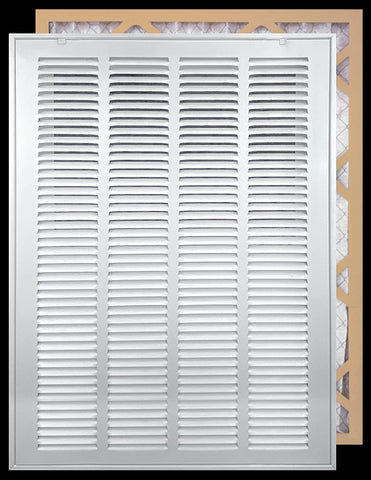 Handua Filter Included Steel Return Air Filter Grille [Removable Door] for 1-inch Filters, Vent Cover Grill, White