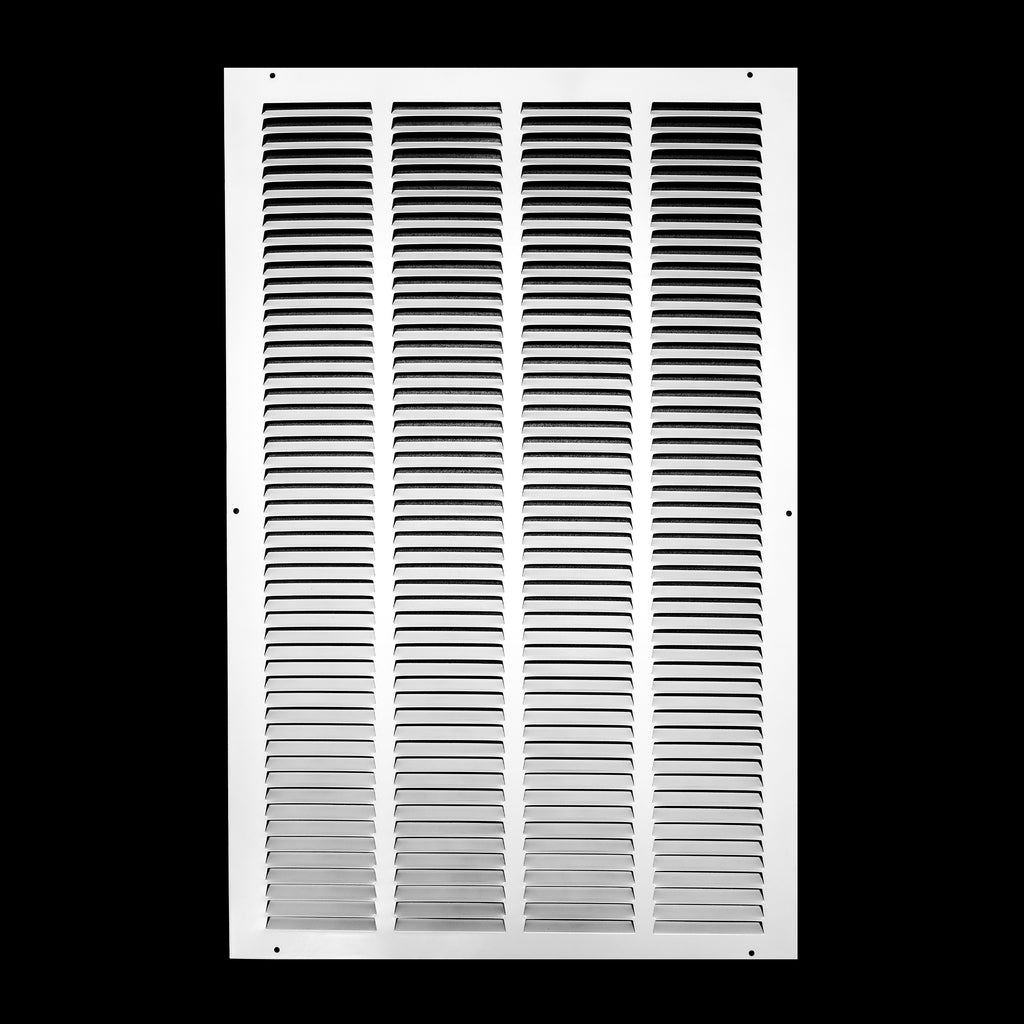 Steel Return Air Grille – HVAC Cold Air Intake Vent Cover, White | Out. Dim.: 17-3/4"W X 27-3/4"H