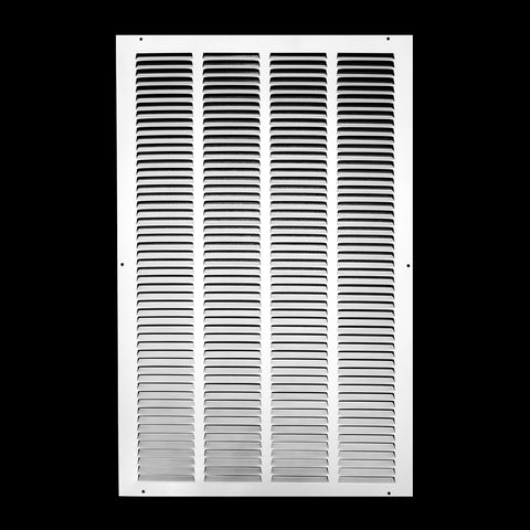 16" X 26" Duct Opening | Steel Return Air Grille for Sidewall and Ceiling | Outer Dimensions: 17.75"W X 27.75"H