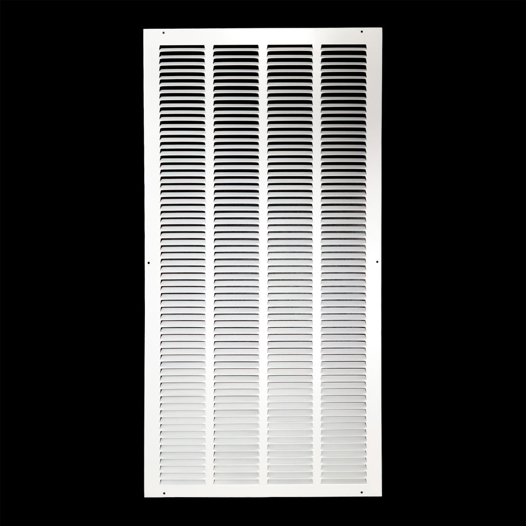 Steel Return Air Grille – HVAC Cold Air Intake Vent Cover, White | Out. Dim.: 17-3/4"W X 33-3/4"H