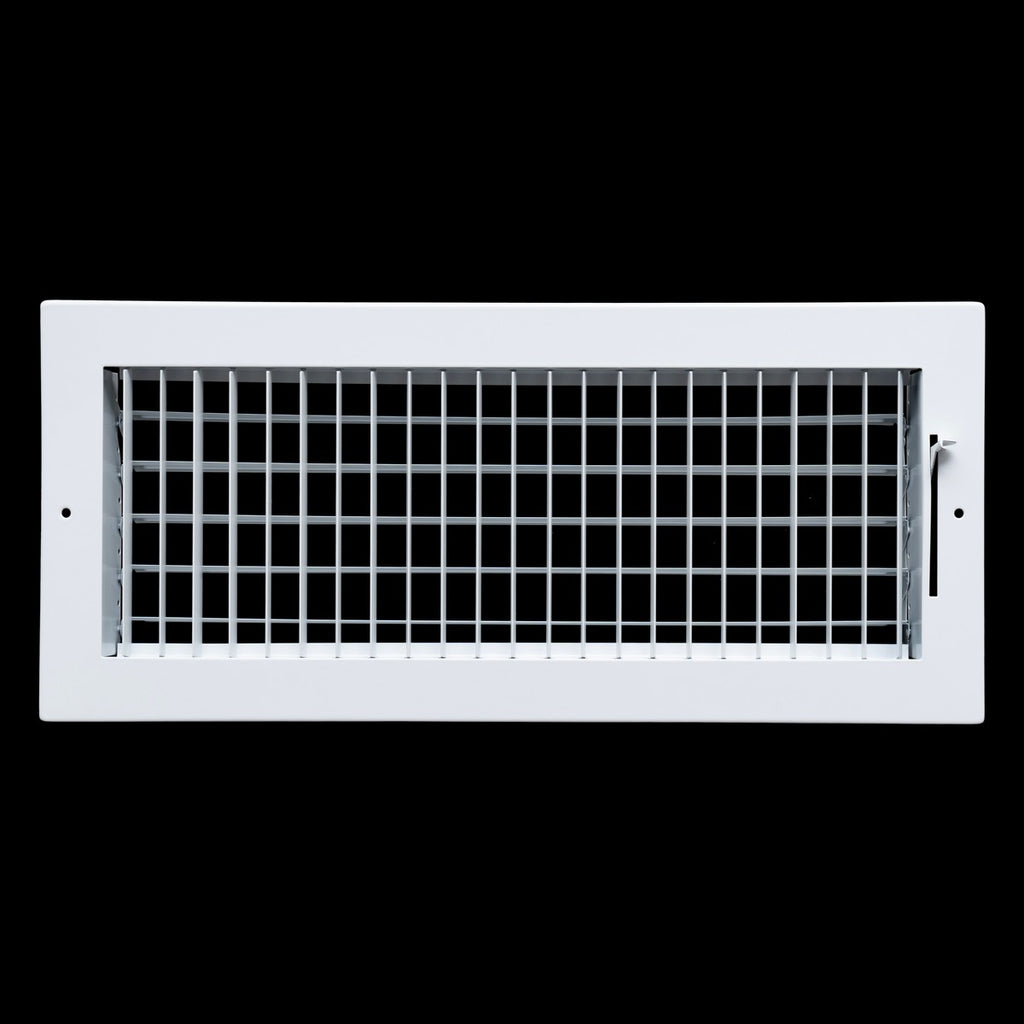 16x6 Steel Adjustable Air Vent Cover | Supply Register for Wall & Ceiling | White | Outer Dimension: 17-3/4"W X 7-3/4"H